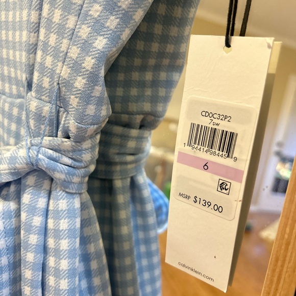 Blue Gingham Sleeveless Jumpsuit - Picture 4 of 4